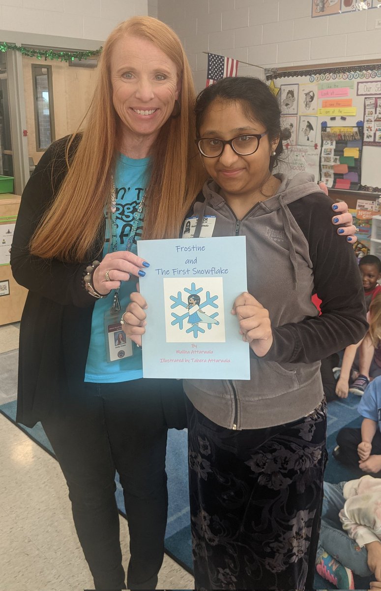 MrsECrews's tweet photo. I was so excited to have a former student from @WhiteKnollElem come for a classroom visit to read her children's book that was just published. My #K5shiningstars were so inspired! I am proud of this young author!!🎉❤️ https://t.co/WZslXXy4iq