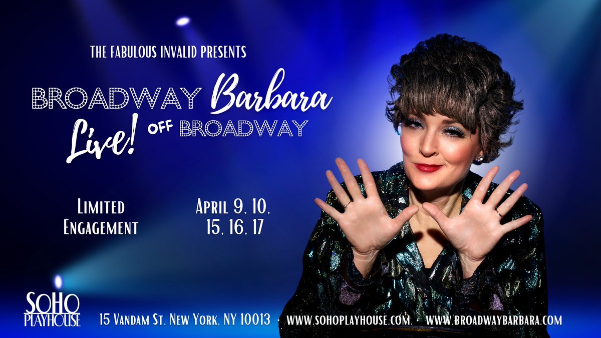 Extra! Extra! Tickets for “Broadway Barbara LIVE! Off-Broadway” are now on sale!