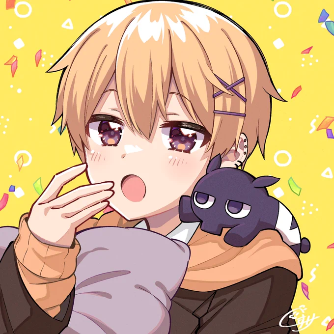  くるー!!!!!誕生日おめでとうささやかながら誕プレとしてイラスト描かせて頂きました!歌い手活動これからもめちゃ応援してるよ!!今年もくるにとって素晴らしい一年になる様に!!! 