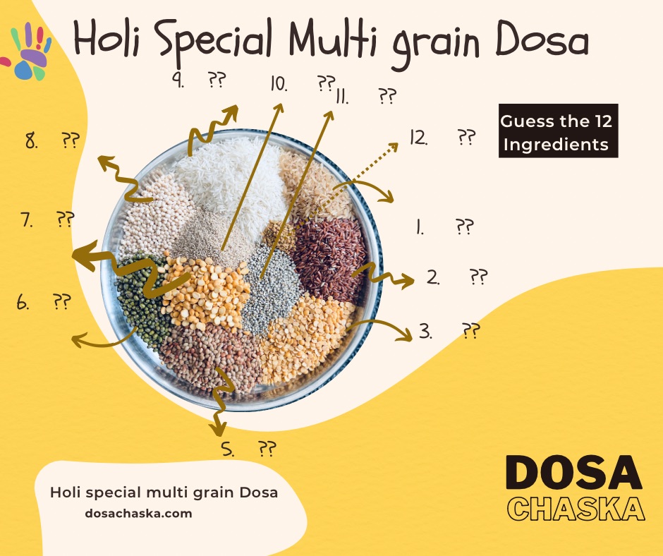 DosaChaska's tweet photo. 🤔 Think you know what goes into our Dosa Chaska batter? Guess all the ingredients right and you could win a special treat at our upcoming Holi Festival Indian Street Food event! Comment your guesses below and you'll be entered into a lucky draw. #DosaChaska #IndianStreetFood... https://t.co/y4qPnfomL0