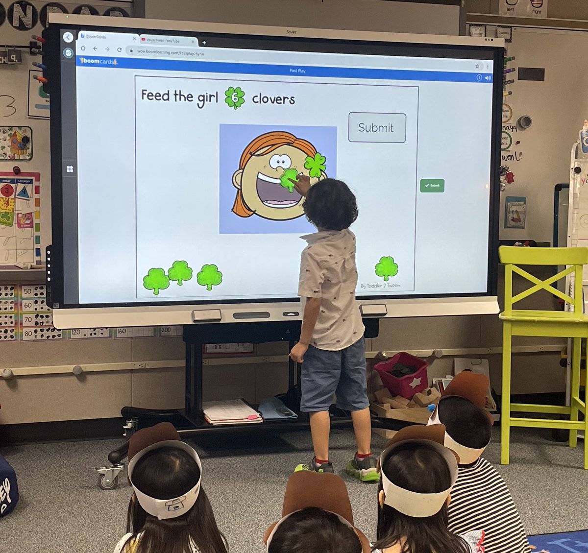 We enjoyed a quick counting warm up on our new @SMART_Tech with @BoomLearning @FortBendISD @WSE_Stallions @FBISDEarlyChild