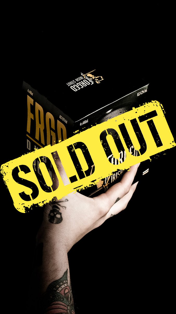 ForgedStout's tweet photo. ⚔️Sold Out ⚔️ Our Forged Irish Stout Limited Release Has Already Sold Out! 

Keep an eye on our account for future updates on releases in your country 🖤🤍 #NotHereToTakePart #ForgedArmy https://t.co/CD5T1AOofP
