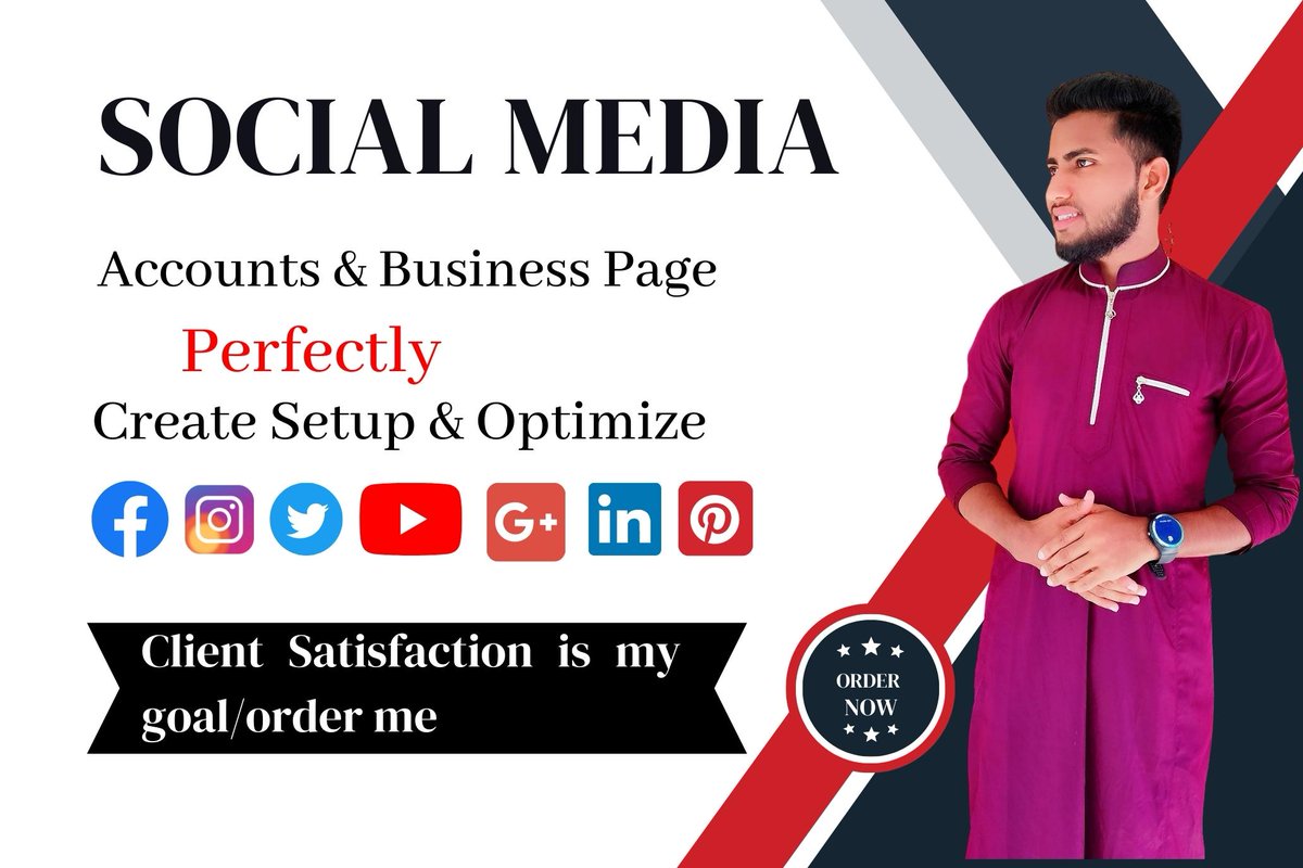 I will create and optimize all social media accounts, setup, and business pages

Fiverr Gig Link: bit.ly/3J8DyQG

☑ I speak through my work.
Client satisfaction is my main goal! Any questions? Let's chat!

#FiverrGig #UnitedKingdom #Canadian #America #USA #LONDON