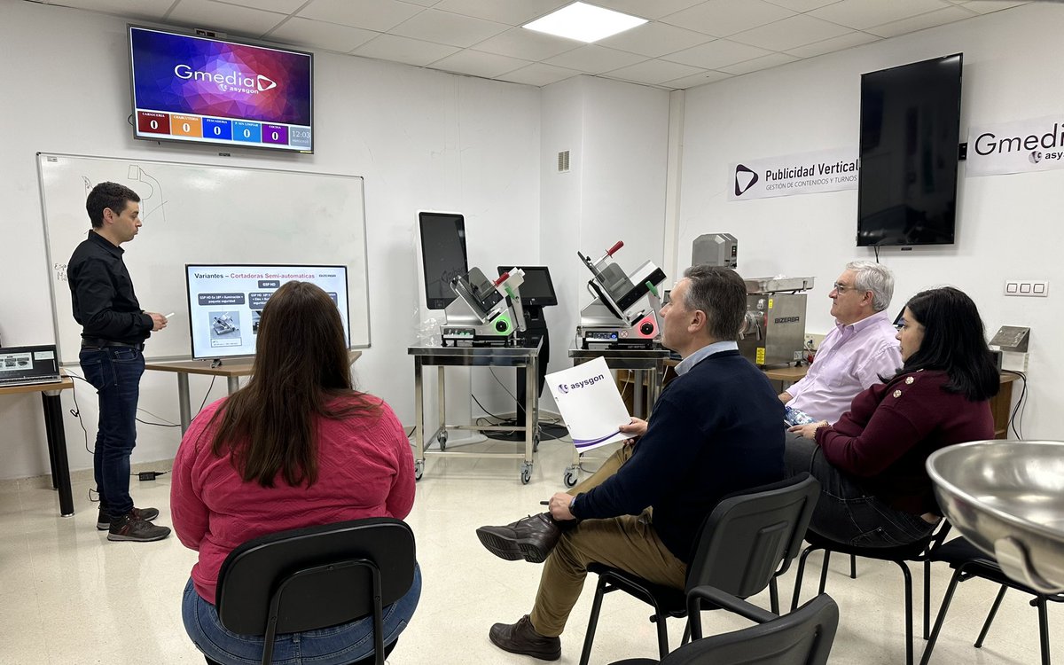 asysgon's tweet photo. Sede #Asysgon jornadas comerciales y técnicas de producto #Bizerba #foodprocessing Maquinaria de Corte para el sector #Alimentacion #Retail #Distribucion #Comercio

#Bizerba #foodprocessing  #slicer #mincer #smartslicing #technology #innovation #monitoring #monitoringservices https://t.co/3UTr2SfWK8