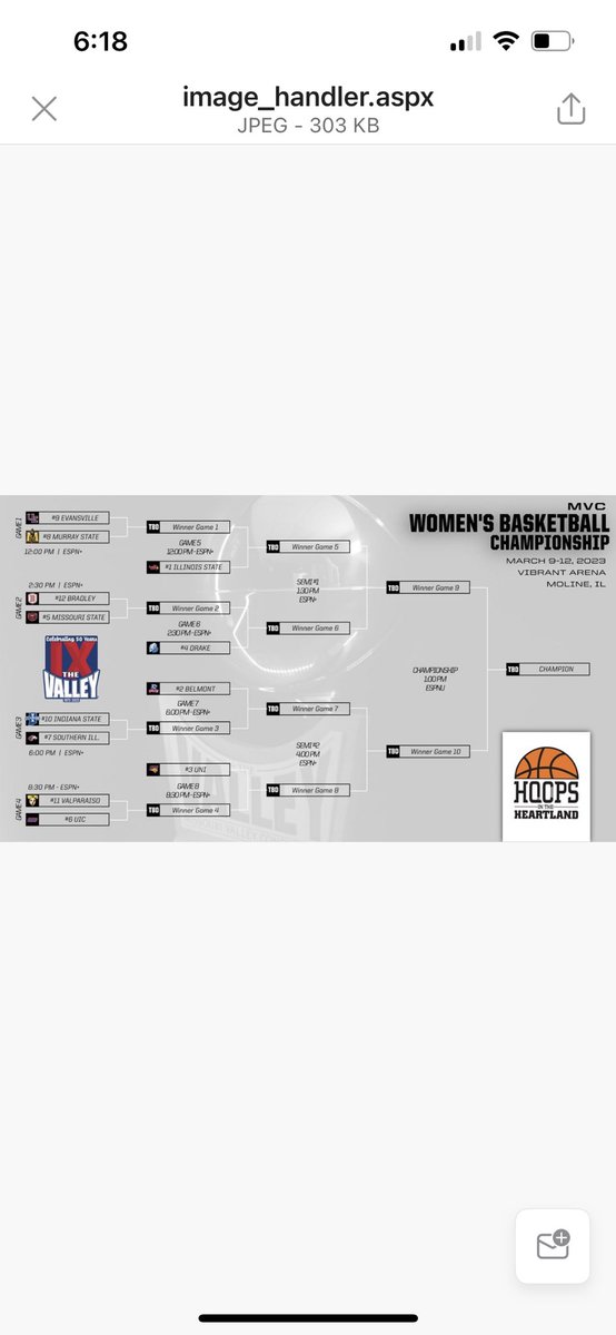 Get ready to Pledge!!🏀As our regular season MVC champs start tournament play tomorrow at 12:00 p.m. 🤝