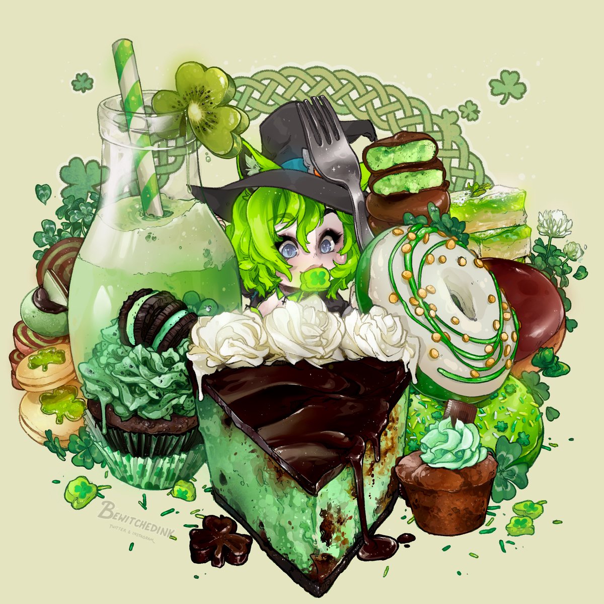 「So excited to drop the Sweet Greens &amp」|☾ WITCH ☾のイラスト