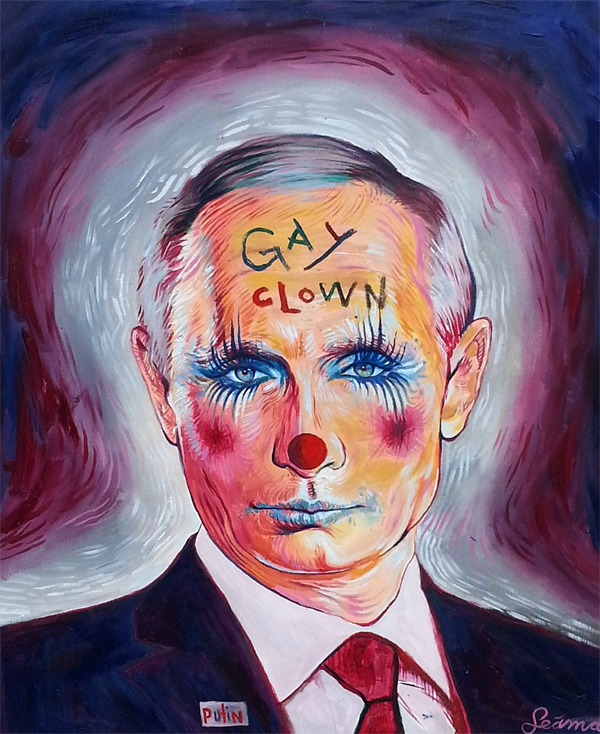 Putinbalddwarf's tweet photo. #putinisabalddwarf #gayputin #clownputin #putininmakeup #putinishomosexual #gayclownputin https://t.co/wlhwcvIVqZ