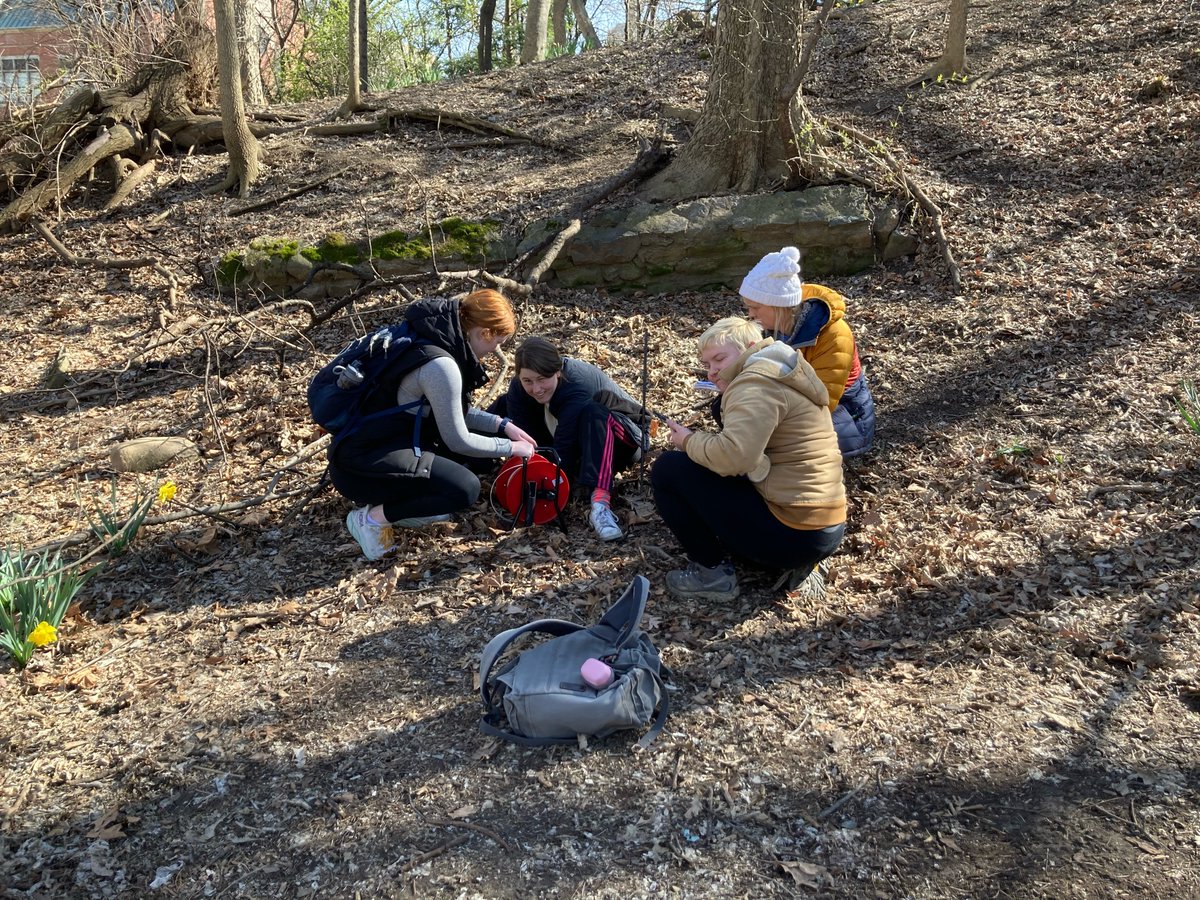 RiverChem's tweet photo. My Watershed Hydrology class spent this beautiful spring day learning how to use beep tape to measure water level in wells and determine how Mirror Lake on campus interacts with the aquifer.
Thanks @osuwaterissues for the equipment/tutorial!
@OSUEnvironment @osuearthscience https://t.co/icbgFuLR55