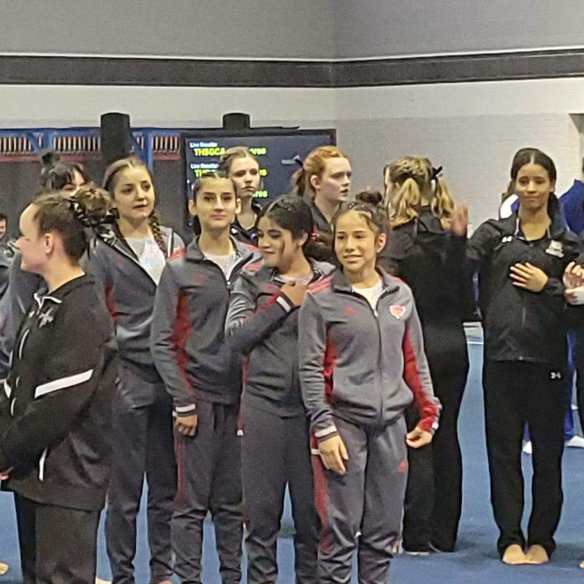 Super proud of all the hard work our gymnasts did these past 2 days.  Thank you to our cross town rivals <a href="/Mojo_Gymnastics/">Permian High School</a> for hosting our district championship meets!  #gobigred