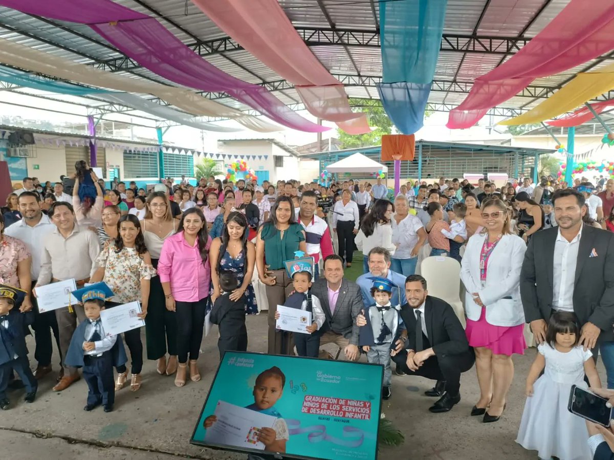 JeremyRubioE's tweet photo. Estuvimos presentes en la graduación de 145 niñas y niños de los servicios de Desarrollo Infantil de @InclusionEc, estudiantes que ahora continuarán su formación en en el Sistema Nacional de @Educacion_Ec. https://t.co/CXSCEhW6sS
