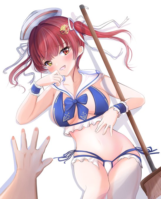 #マリンのお宝
割と気に入ってる水兵風水着 