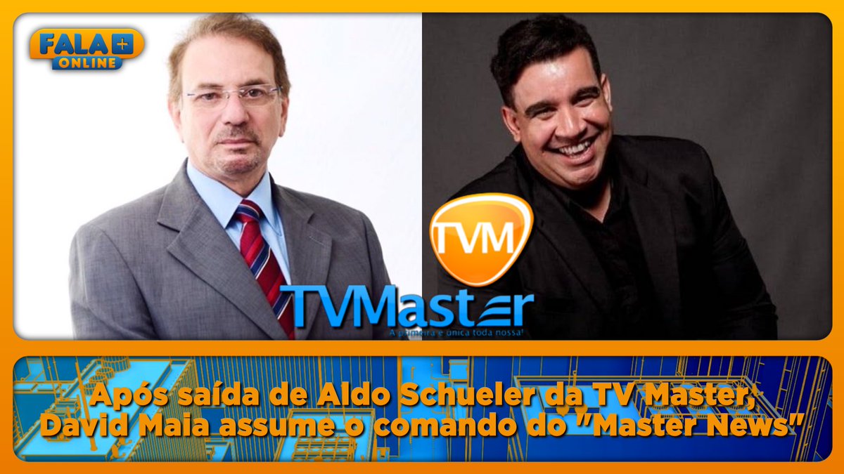 falamaisonline's tweet photo. Após saída de Aldo Schueler da TV Master, David Maia assume o comando do "Master News".
https://t.co/Y0wHGCjapP
#TVMaster #MasterNews #Televisão #FalaMaisOnline https://t.co/b9rbelWZR4