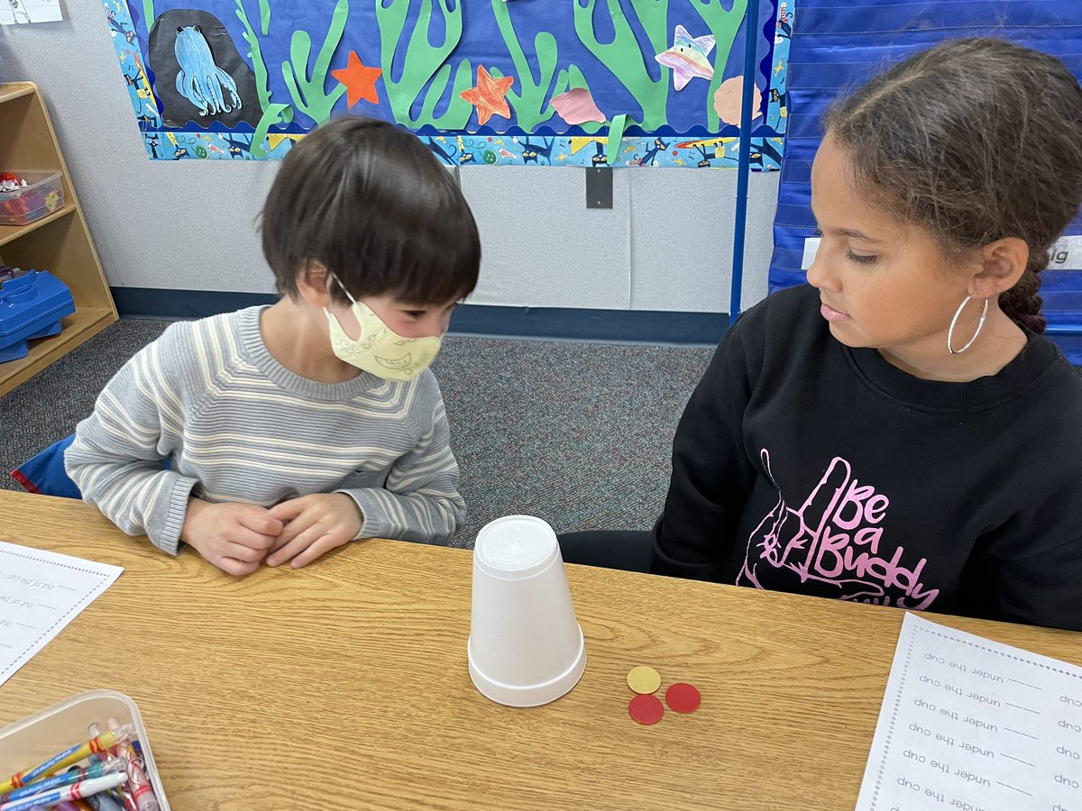 MissHKinder's tweet photo. Playing How Many Are Under the Cup to practice partners of 10! https://t.co/f2ydsTIA3Z