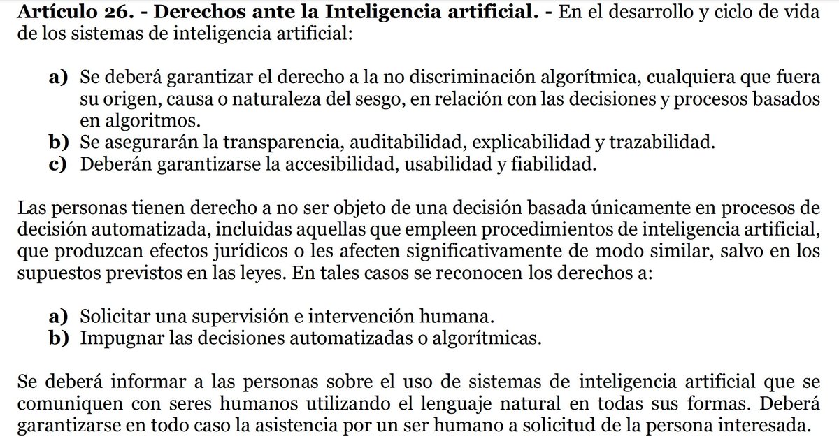 usuariosdigital's tweet photo. #AlertaDigotalEC
Se presenta proyecto de Ley Orgánica de Derechos Digitales por @johaortizv (2023-03-06), establece entre otros: derechos frente a la Inteligencia artificial #AI y al empleo de la neurotecnología https://t.co/Abh3ELevym