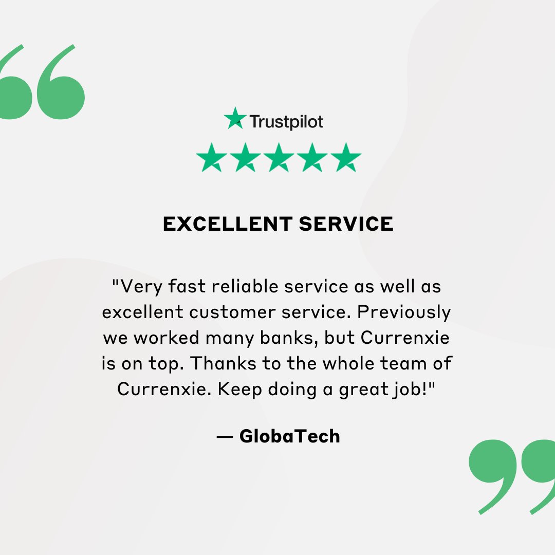Trusted by leading companies, big and small - Currenxie makes  client service and support a priority. Thank you for sharing your experience, GlobaTech!⁠
⁠
#currenxie #goglobal #qualityservice