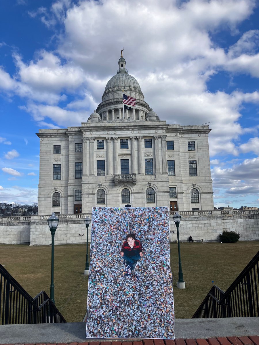 stephsantos_rn's tweet photo. Rhode Island Bottle Bill campaign at the State House Library! 53,000 nips collected so far from every city and town in Rhode Island. Let’s pass the #RIbottlebill in 2023. @cleanwater_ri @SaveTheBayRI https://t.co/87T20ukdAZ