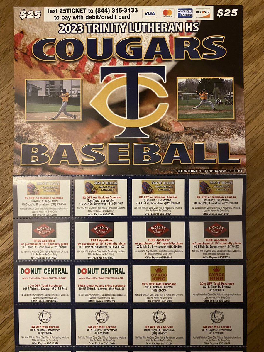 TLHSBaseball's tweet photo. If you are looking for a great value and want to help out Cougars baseball, please see one of our players or check out the link below. 

Go Cougars!!

https://t.co/tzJoUEFkS3 https://t.co/EEknVAVkYp