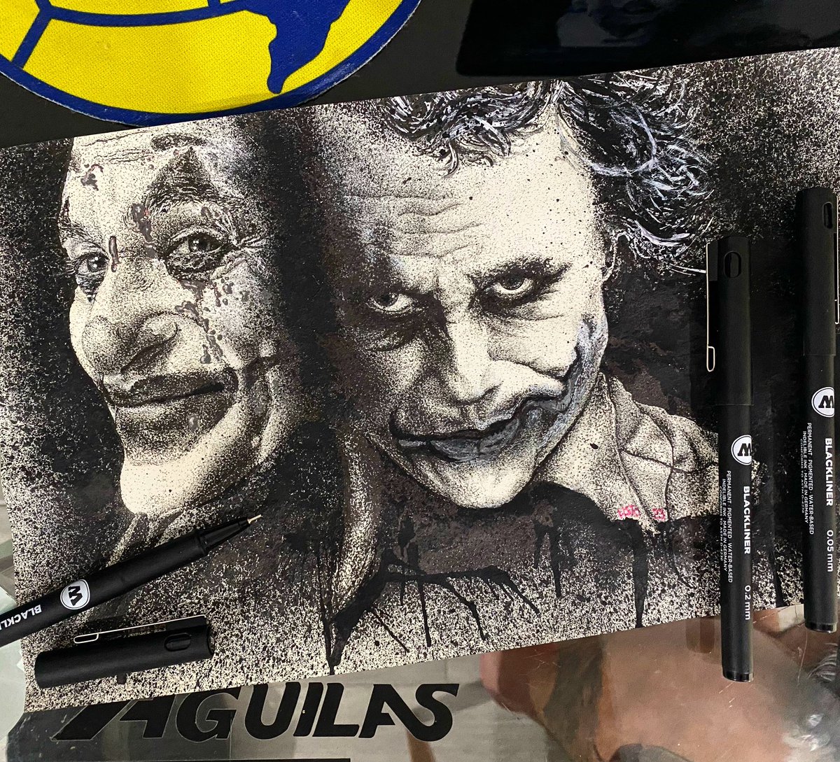AGUILAJEDI's tweet photo. ..:.:::✍🏻Jocker✍🏻::.:…
#neverquitdrawing #artemexicano #puntillismo #pointillism #pointillismart #jocker #forever #legend #molotow #artist https://t.co/qUkODlui6K
