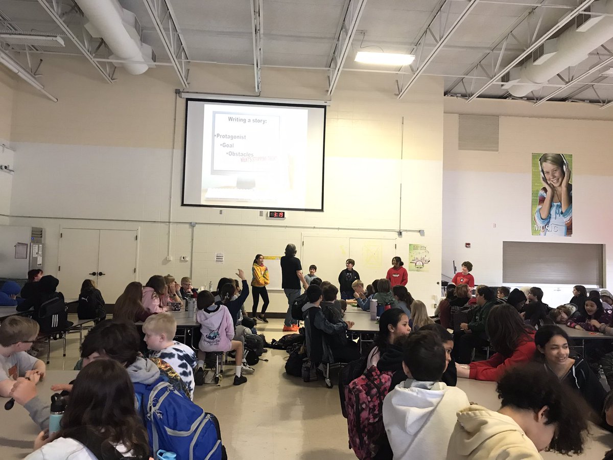 Best way to kick off spring break!! Visit from author <a href="/jscottsavage/">J Scott Savage</a> #6thgrade #middleschool #middleschoollibrarian #authorvisit #spslib