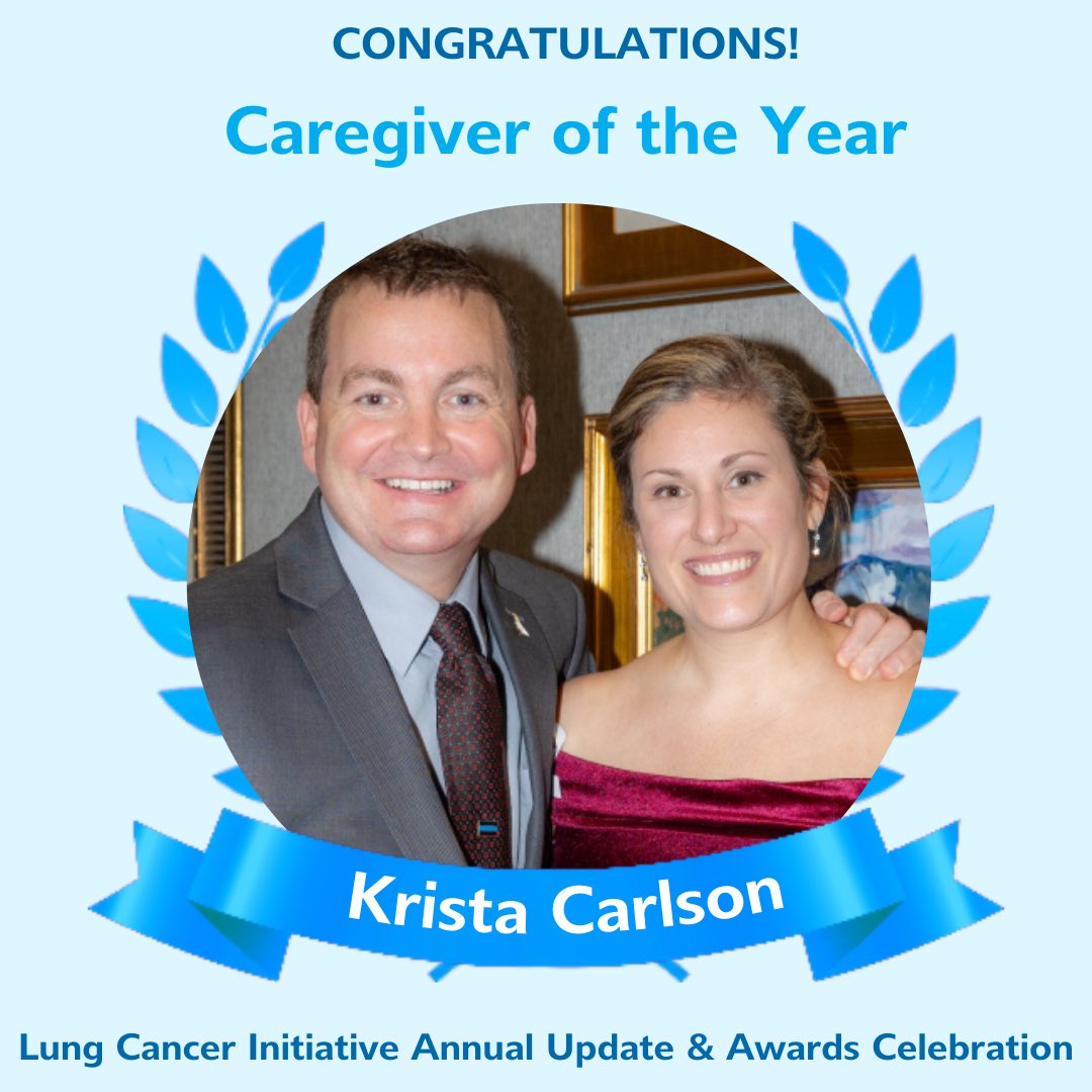 Congratulations to Krista Carlson for being named LCI’s 2022 Caregiver of the Year! #nclungcancer