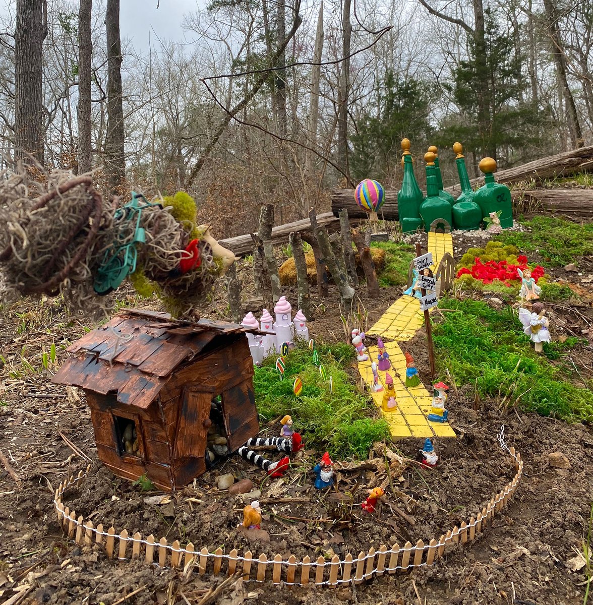It's almost fairy time again! Photo of the Wizard of Oz Fairy Garden in the Davey Dogwood Park from last year in Palestine, Texas. From March 17 - April 30, 2023, visit  the park and see what new fairy gardens are hidden along the trail. @palestinetx

📸 by Visit Palestine
