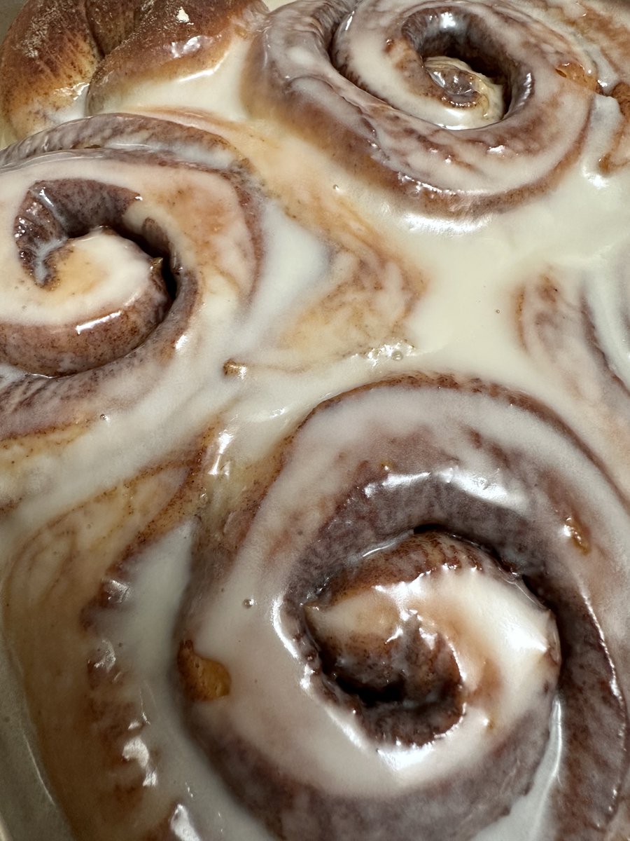 What's happening? Homemade cinnamon rolls is what's happening.