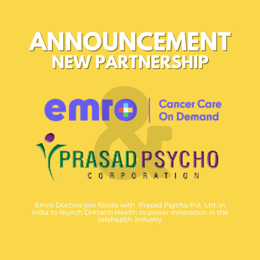 We are excited to be part of digital innovation path within the healthcare sector in India with the launch of Dr. Kranti Health! Looking forward to our partnership and promoting mental health well-being globally.

#Prasadpsychopvtltd #healthcare #indianhealthcare #EMRODoctors