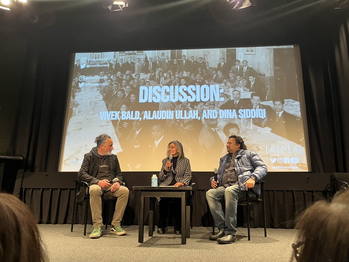 Post-screening discussion with <a href="/funnyaladdin/">funnyaladdin</a> <a href="/losthistories/">Vivek Bald</a> moderated by Prof. Dina Siddiqi <a href="/GlobalAsiaNYU/">New York Center for Global Asia</a> <a href="/CinemaStudies/">NYU Martin Scorsese Department of Cinema Studies</a> <a href="/nyucbvc/">NYUCBVC</a>