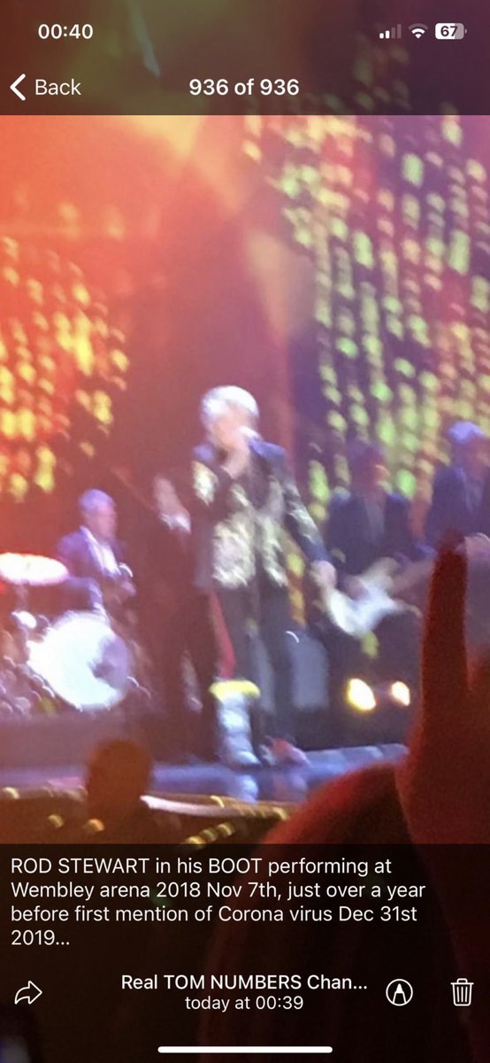 RealTomNumbers's tweet photo. Rodders wearing his boot while playing air guitar - stand on one leg &amp; say cheese 🎙️👢🎤🎸🏴󠁧󠁢󠁳󠁣󠁴󠁿🧀

You’ve been a very naughty boy  @rodstewart  Nov 7th 2018 just over a year before we heard the words Corona virus #TheyHaveToTellYou @MorigeauJanine @MarkAttwood @XRP_DigiGold @POTUS45 https://t.co/2kIUD3irPH