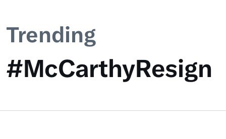 Mattrtwhite's tweet image. Trending again! #McCarthyResign
