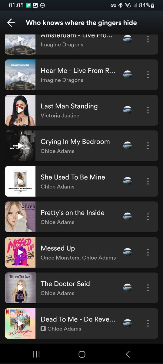 Added the latest single crying in my bedroom from the talented @chloeadamsmusic to my playlist