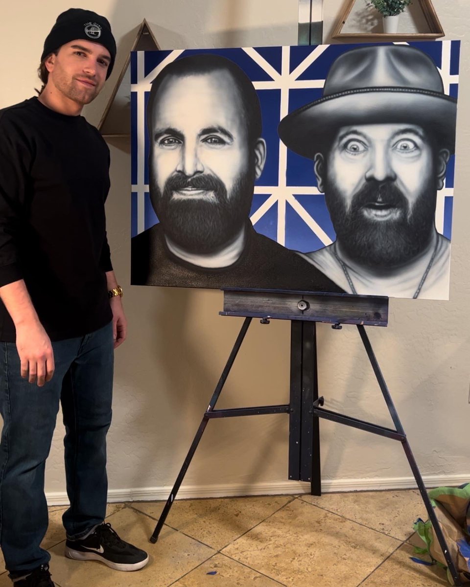 JHunsakerDesign's tweet image. Recent painting of @tomsegura and @bertkreischer 

@YMHstudios @nocontextYMH @bertcast @ChristinaP