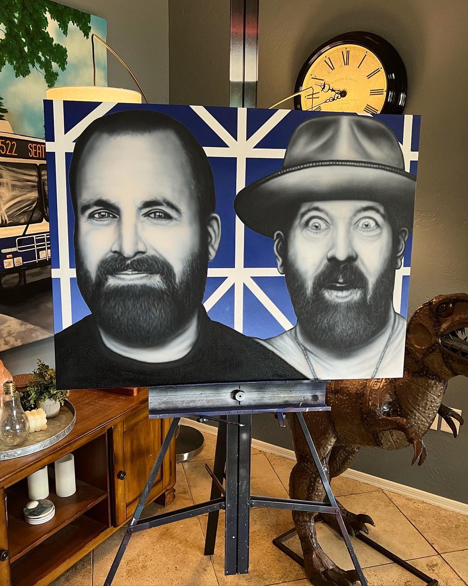 JHunsakerDesign's tweet image. Recent painting of @tomsegura and @bertkreischer 

@YMHstudios @nocontextYMH @bertcast @ChristinaP