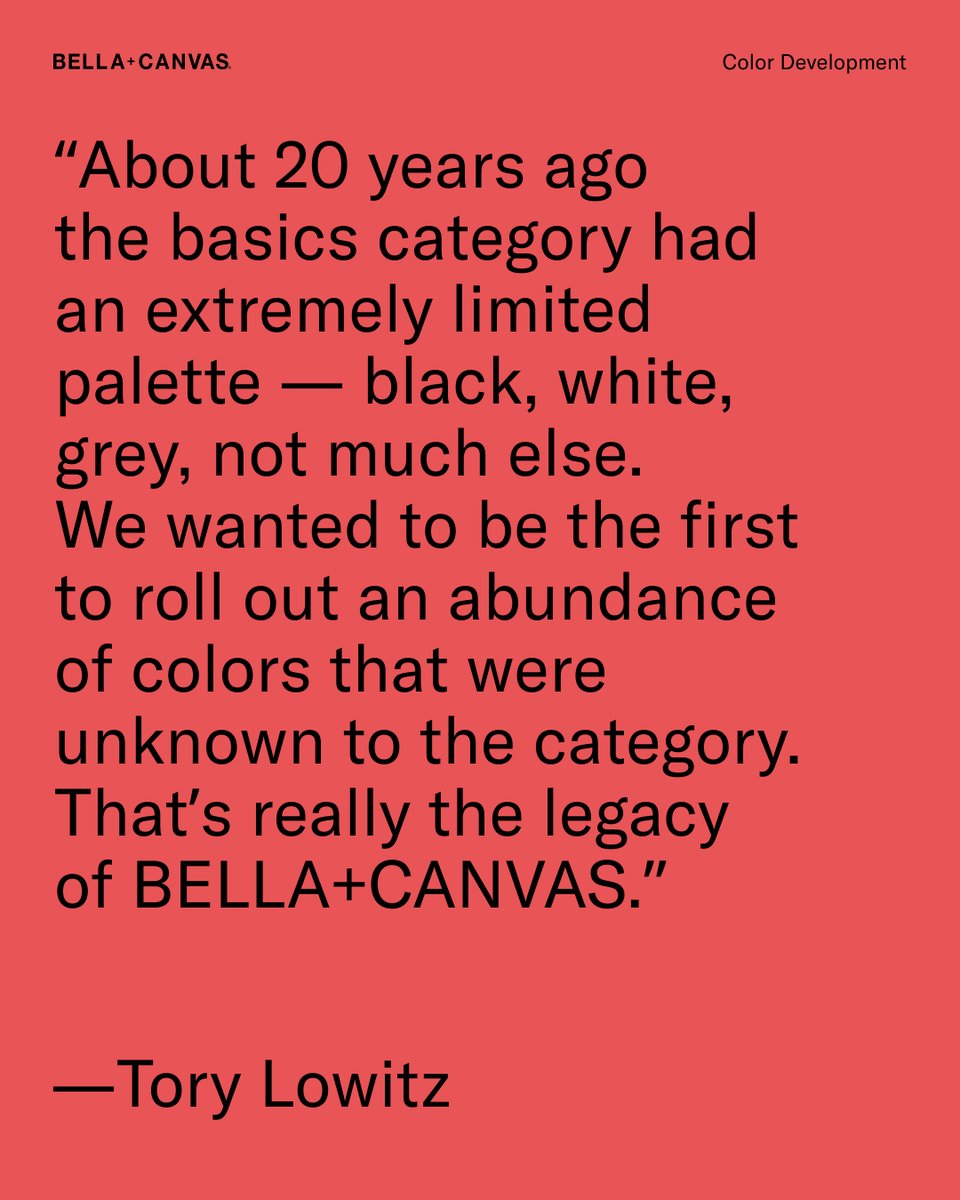 Color has been core to BELLA+CANVAS since the beginning. Meet Tory Lowitz, VP of Design at BELLA+CANVAS as he shares our Color Story. Learn more about our color development —> bellacanvas.com/color-story