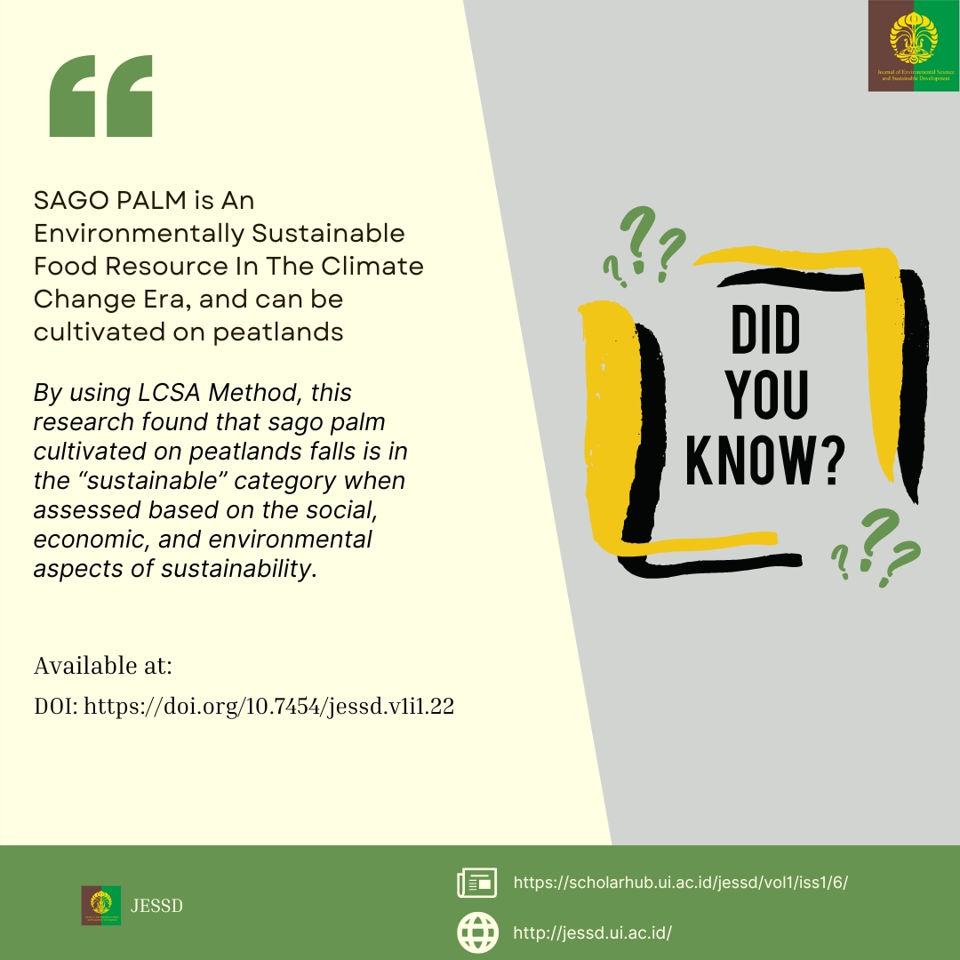 journal_jessd's tweet image. Did you know??
SAGO PALM is An Environmentally Sustainable Food Resource in The Climate Change Era, and can be cultivated on peatlands

DOI: doi.org/10.7454/jessd.…
Journal: jessd.ui.ac.id
#JESSD #UniversitasIndonesia #UI #Sago #Sagu #Sagopalm #Climate #Peatlands #Gambut