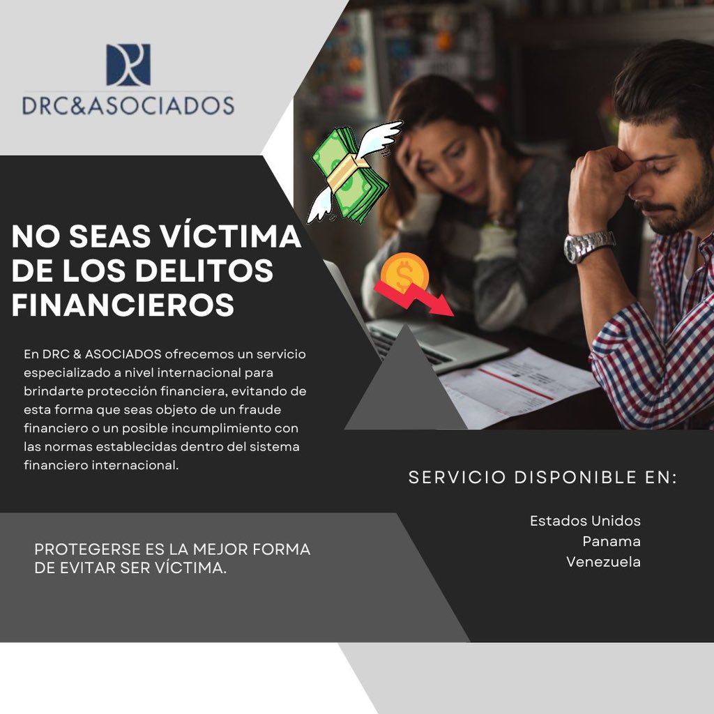 DRCASOCIADOS's tweet image. El delito financiero es un crimen que involucra la manipulación fraudulenta de la información financiera, generalmente con fines de lucro. Es fundamental detectar y prevenir estos delitos, mediante la implementación de medidas de compliance adecuadas.