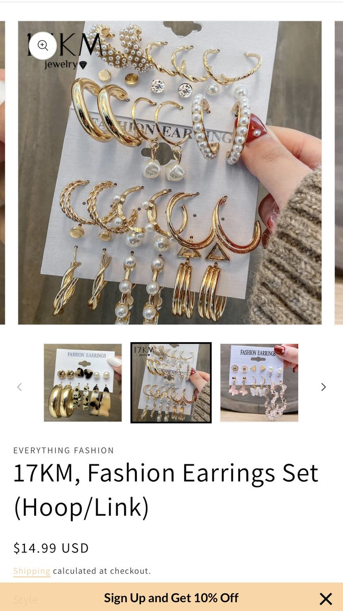 Product of the Day (3/9/23) Do you enjoy jewelry? Check out the Fashion Earrings Set from 17KM and inspire others! @EveryFashion0 ‘Look Your Best’ #onlineshopping #sale #fashion #style #jewelry #earrings #earringset #inspire #beauty #fit ⬇️Next⬇️ everythingfashion0.myshopify.com/products/17km-…