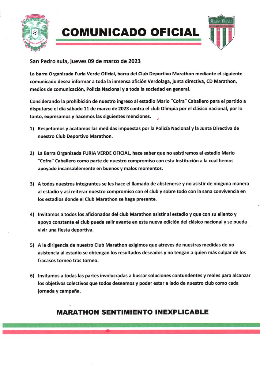 ¡Comunicado oficial!📢