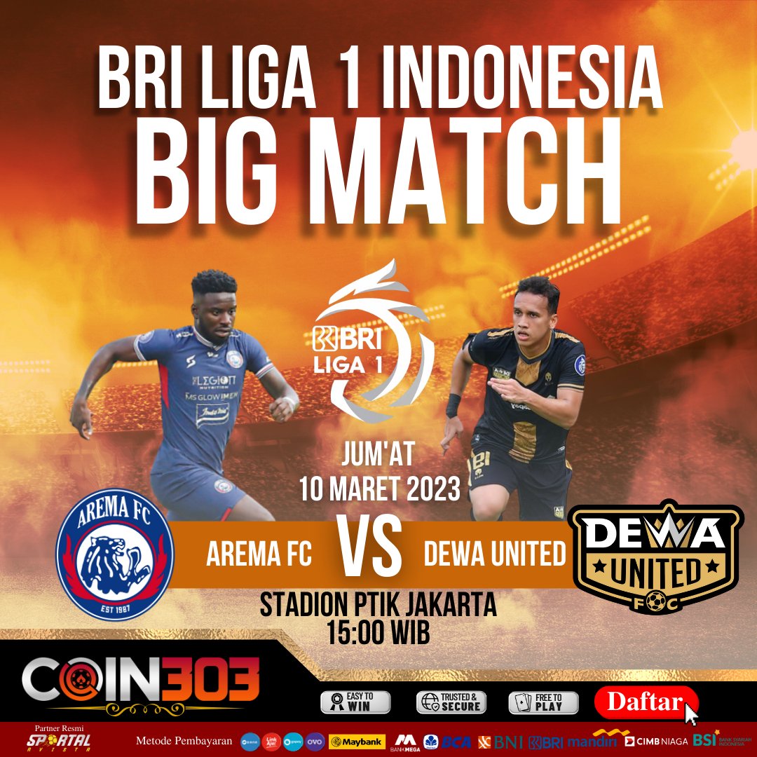 Prediksi Arema vs Dewa United BRI liga 1 Indonesia
 
prediksi pertandingan berakhir dengan kemenangan tipis Dewa United 1-2.

#Aremania #DewaUnitedFc #EgyMaulana  #BRIliga1  #beritabola #sportalavista #viral #fyp #bola #coin303 #infobola