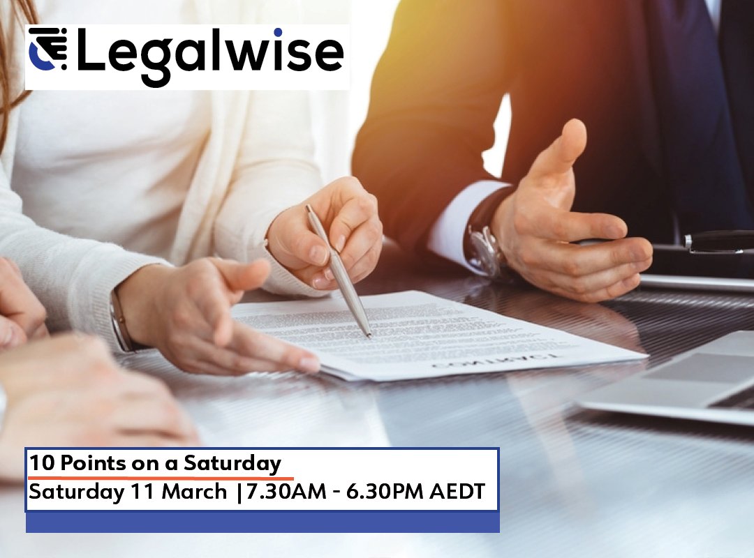 In NSW and looking to earn all your CPD points in one day without disrupting your busy work week?
Look no further than our Saturday 10 Points in a Day program, taking place tomorrow at Cliftons-Spring St &amp; Live Online. 
Register Now: lnkd.in/gXEvemVA
