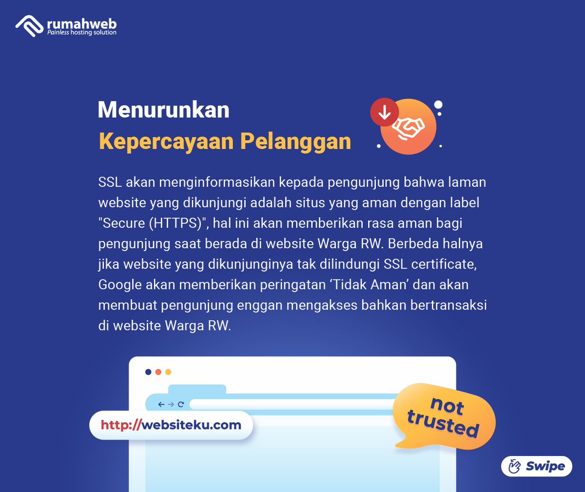 rumahwebtweet's tweet photo. Dapatkan SSL Certificate Murah Terbaik sesuai dengan kebutuhan website Anda hanya di Rumahweb. Warga RW bisa konsultasikan langsung ke Orang Rumah mengenai jenis SSL apa yang cocok untuk mengamankan websitenya 😍
#NaikLevel #Rumahweb #Sectigo #SectigoSSL #DomainMurah #PromoDomain #Bisnis #SSLMurah #SSL #KeamananData #InternetSecurity