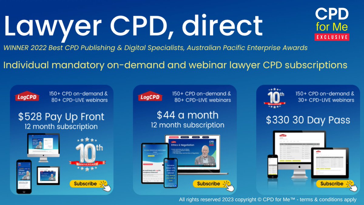 CPDforMe's tweet photo. #Lawyers select from over 200 hours of exclusive online #CPD, Includes #webinar and on-demand 24/7 on any device >> https://t.co/JviNo8ytc3 https://t.co/mI9RWJ7Wbx