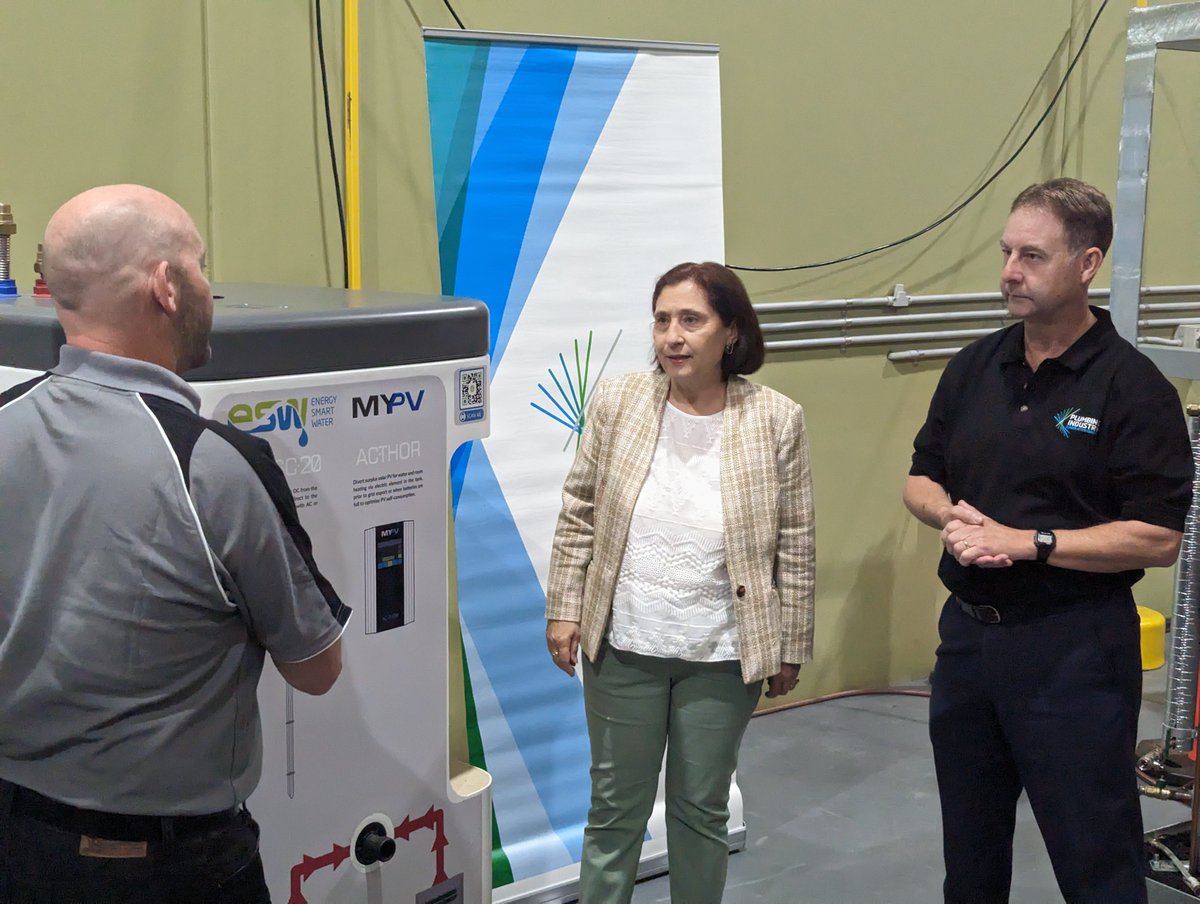 On Tuesday this week, Minister D'Ambrosio visited our Brunswick campus to see how this collaboration between PICAC and Master Plumbers is preparing plumbers for a future more heavily focused on renewables.