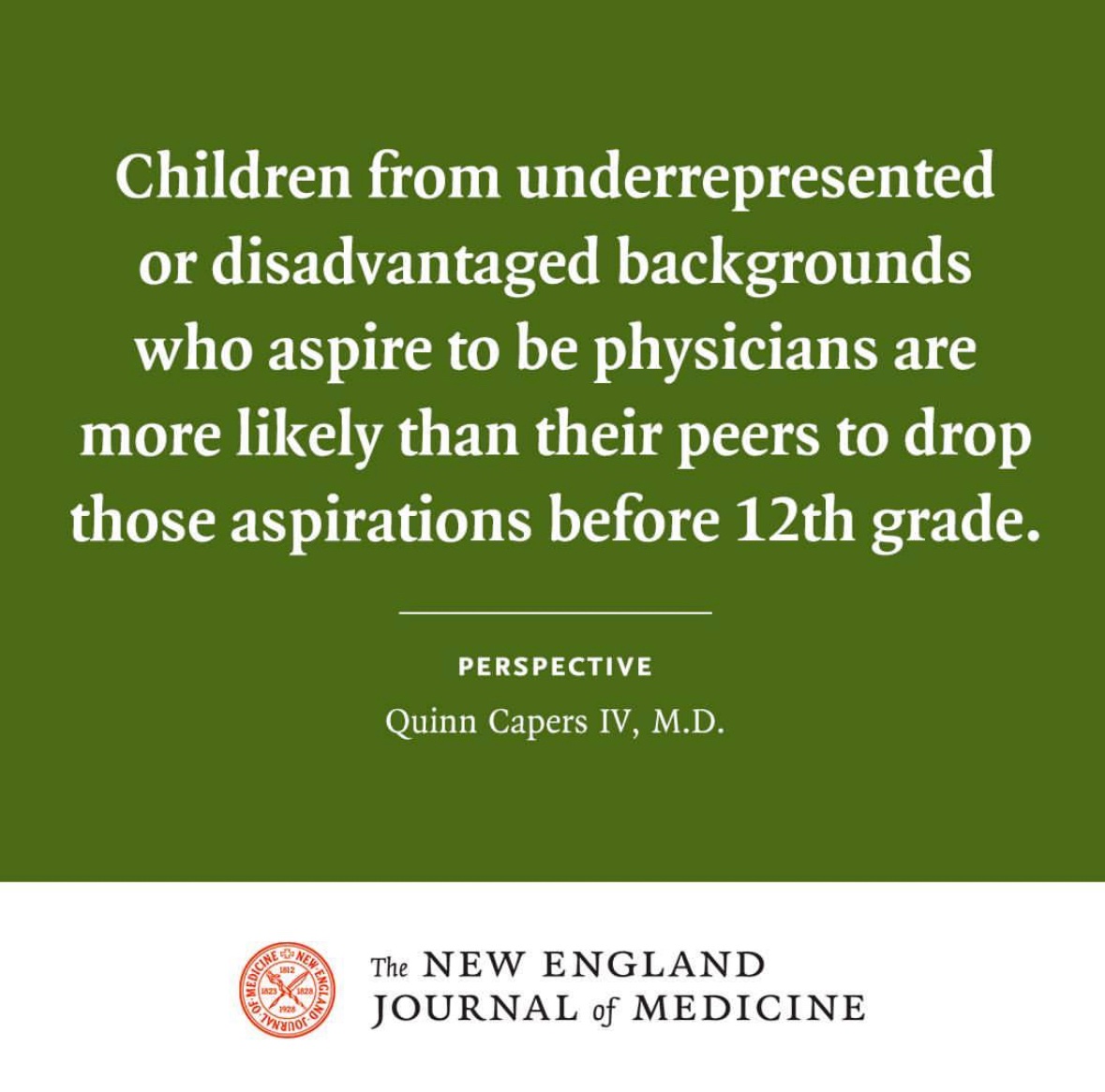 This is why mentorship, guidance, support, and overall uplifting each other is so important. 

nejm.org/doi/full/10.10…