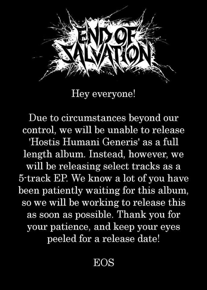 EndOfSalvation2's tweet photo. Eos update !!!!!! Things are happening #metal #deathmetal #blackmetal #deathcore https://t.co/29ERJkAZ98