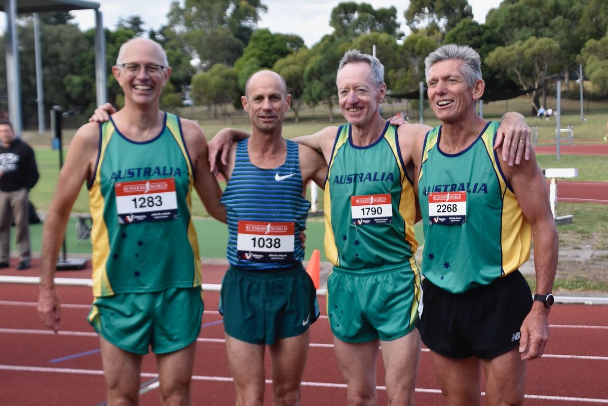 Congrats to <a href="/APS_Sport/">APS Sport</a> Rep Coach &amp; <a href="/XavierCollege/">Xavier College</a> Aths &amp; Cross Country Teacher in Charge, Mark Hipworth (far right) who was a member of the M60 4x800m Relay team which set an M60 World Record in a time of 9:29.53!

Setting a great example, Well done Mark &amp; team!

#apssport #APS