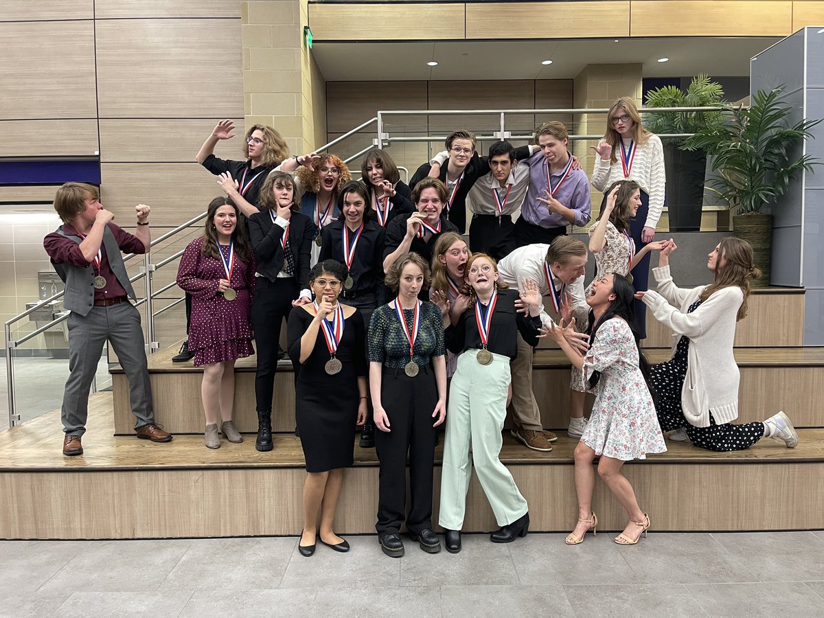 CainTheatre's tweet photo. Best Technician: Tess Goedde
Honorable Mention: Joshua Wrobbel &amp; Laila Leguillow
All Star Cast: Lily Ong &amp; Grayson Cater
Best Actress: Dylan Burke 
Advancing to District Saturday!!!! https://t.co/fqWeegeJnN