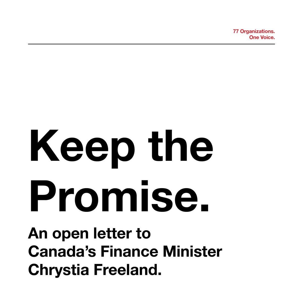 adracanada's tweet photo. "Keep the Promise. An open letter to Canada's Finance Minister Chrystia Freeland."
#onevoice #adracanada #ngo #cfgb #scic #egale #cuso #oxfam #btb #irc #mcic #one #videa #mcc #aqoci #suco #care #jhr #unicef #socodevi https://t.co/ryRUlue1gq