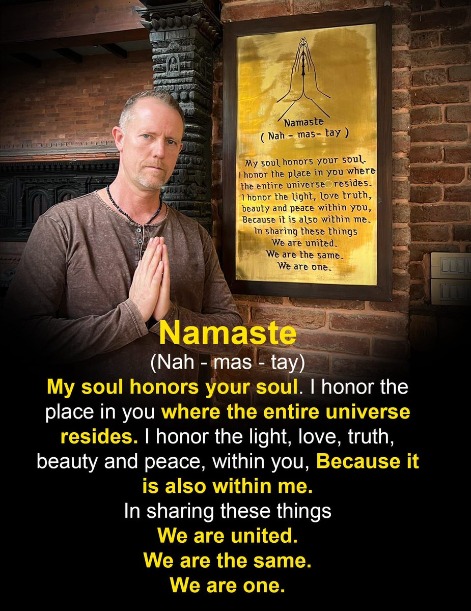 Namaste 🙏

#spiritualcommunity #yogalovers
#peacefulwarriors #namaste #nepal
#soulconnection #oneness #loveandlight
#innerpeace #harmonywithin #soulhealer007 #paulhutchinsonofficial