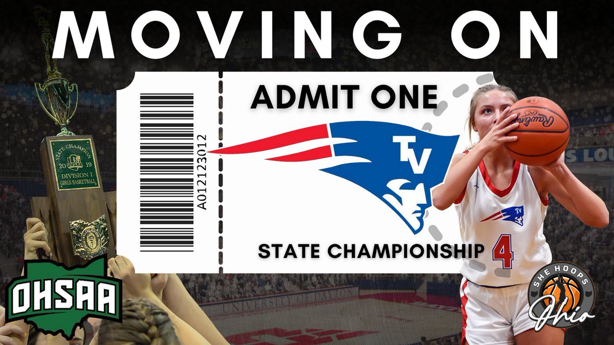 SheHoopsBball's tweet photo. The 4th state championship ticket has been punched!

Tri-Village advancing to take on Toledo Christian on Saturday for the D4 state title!

#SheHoops #Ohio https://t.co/e1YPFVJTvY